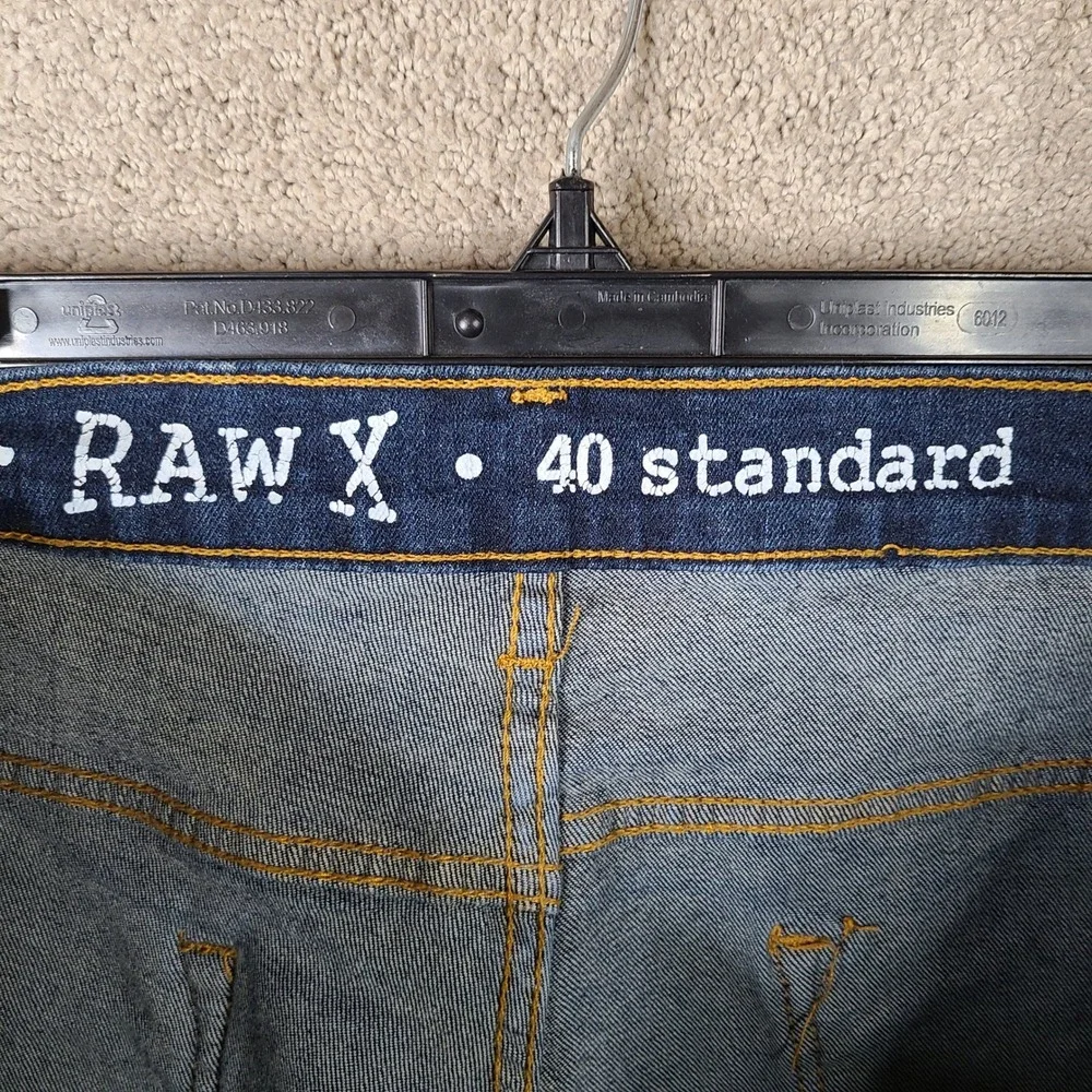 Raw X Jeans Mens 40x31 Blue Standard‎ Distressed Denim Moto Biker Style Stretch